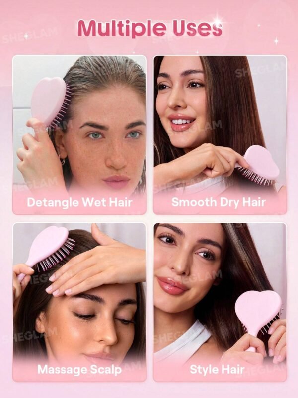 Cupid's Charm Sweet Heart Paddle Brush