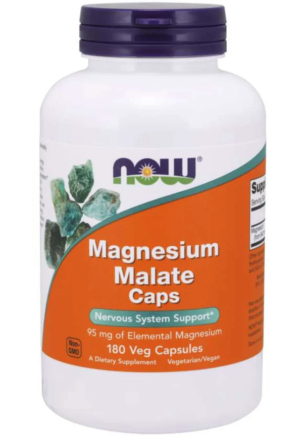 Magnesium Malate Caps 180 Veg Capsules (95 mg per Capsule)