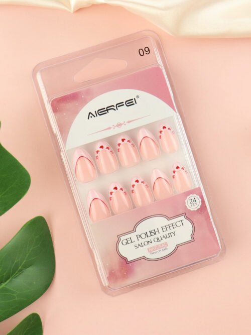24 pcs Short Almond Nail Art Nails