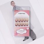24 pcs oval french nails