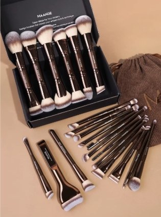Maange 21 Makeup Brushes + Storage Bag