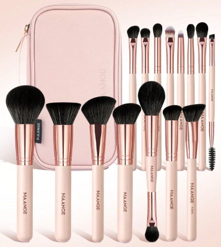 Maange 15 Makeup Brushes + Makeup bag