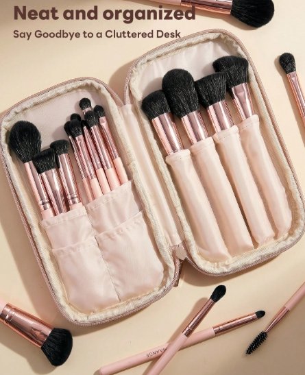 Maange 15 Makeup Brushes + Makeup bag
