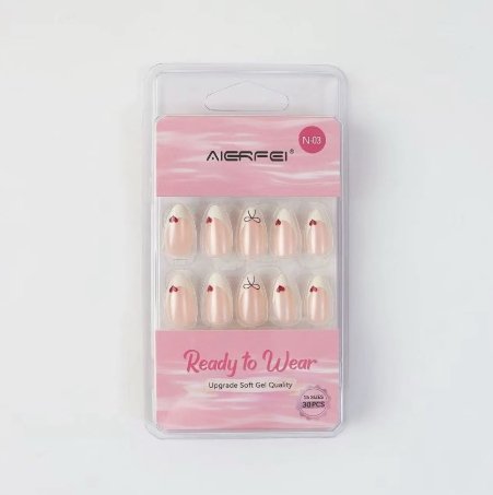 30 pcs Short Almond Nail Art Nails
